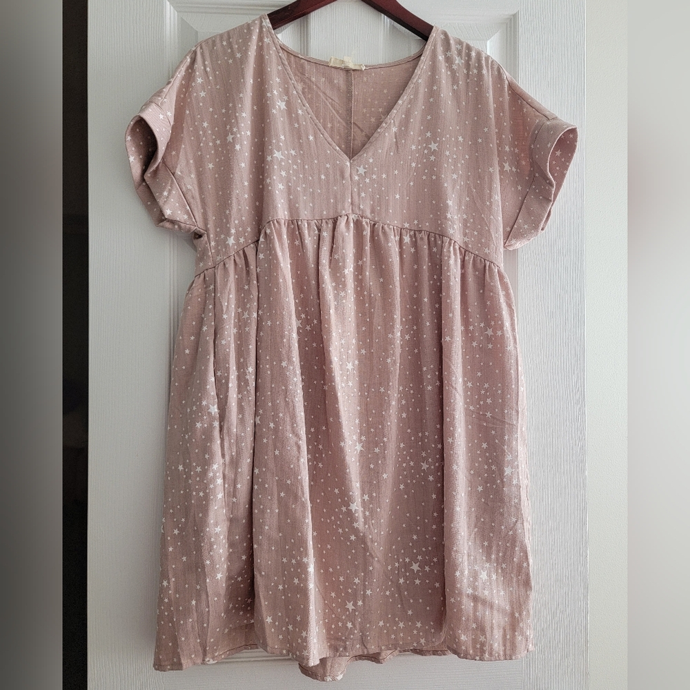 Mocha Star Baby Doll Dress